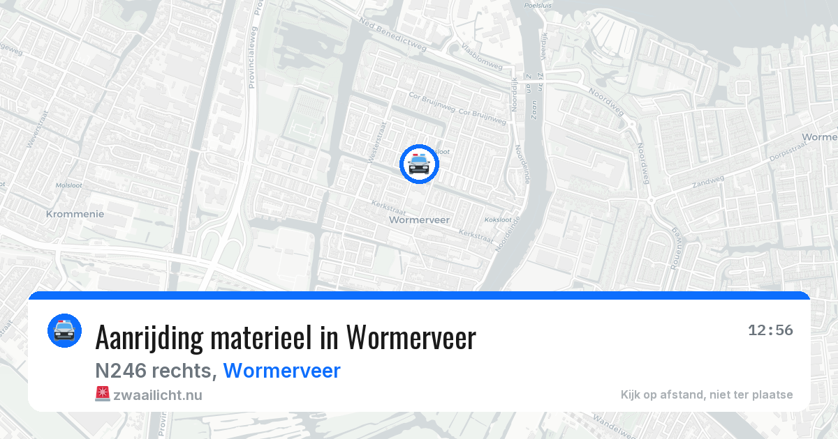 Aanrijding materieel in Wormerveer — 15 jul 2026