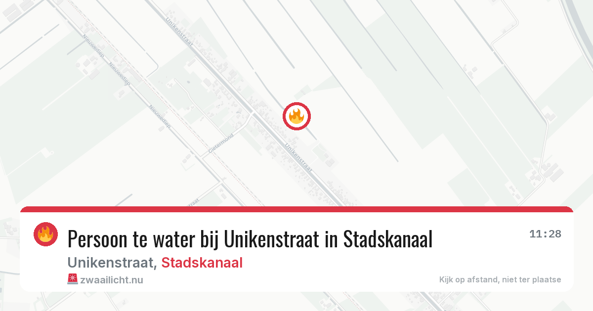 Persoon te water bij Unikenstraat in Stadskanaal — 9 mei 2026