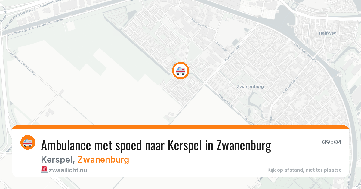 Ambulance met spoed naar Kerspel in Zwanenburg — 20 jul 2026