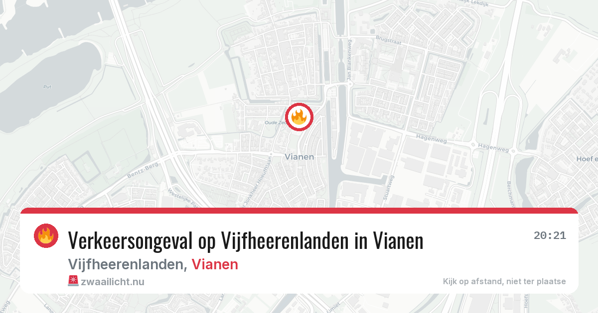 Verkeersongeval op Vijfheerenlanden in Vianen — 16 jul 2026