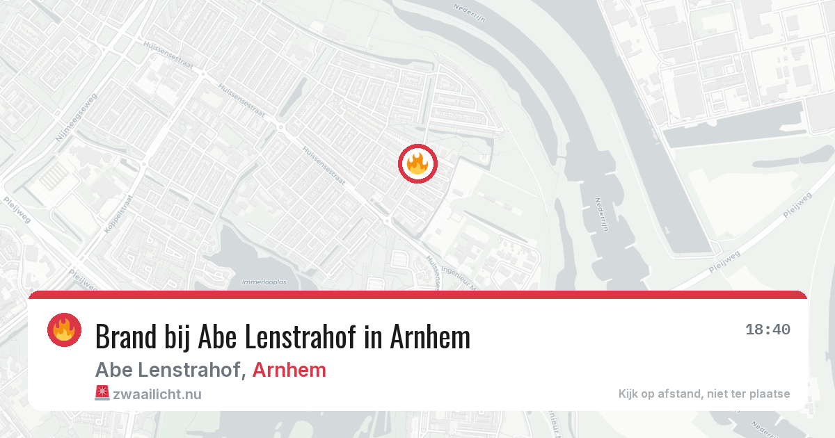 Brand bij Abe Lenstrahof in Arnhem — 23 mei 2026