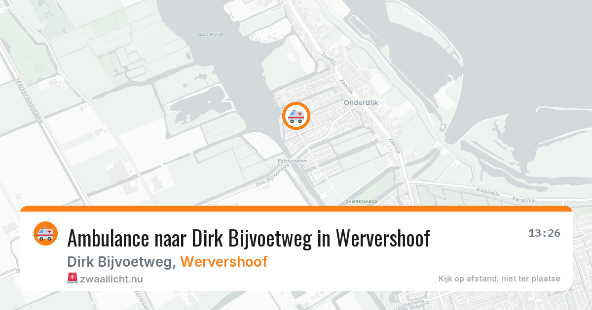 Ambulance naar Dirk Bijvoetweg in Wervershoof — 22 mei 2026