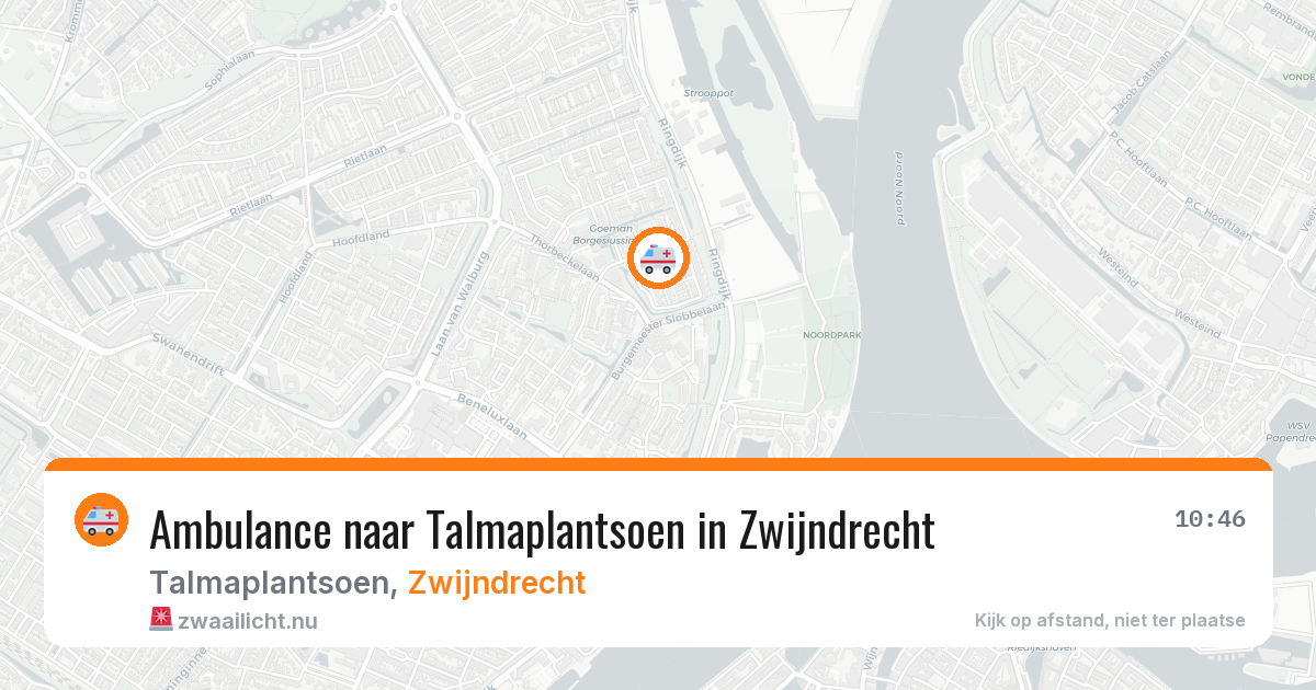 Ambulance naar Talmaplantsoen in Zwijndrecht — 11 mei 2026