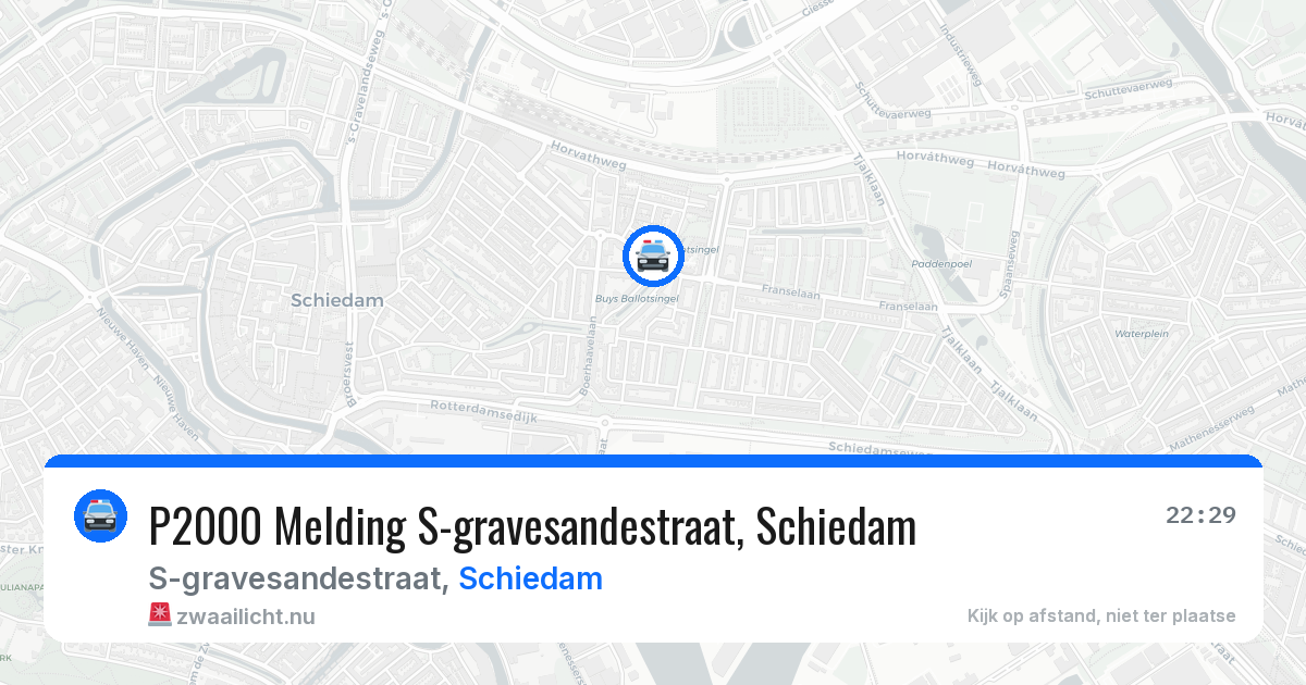 P2000 Melding S-gravesandestraat, Schiedam — 14 jul 2026