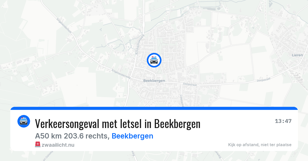 Verkeersongeval met letsel in Beekbergen — 19 jul 2026