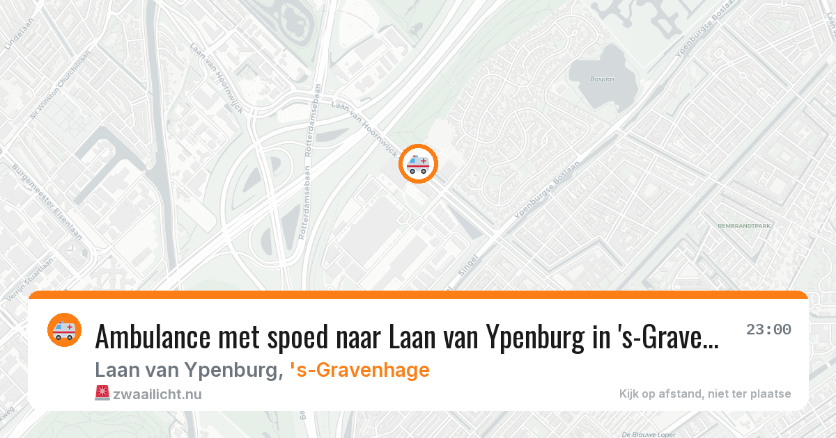 Ambulance met spoed naar Laan van Ypenburg in 's-Gravenhage — 13 jul 2026