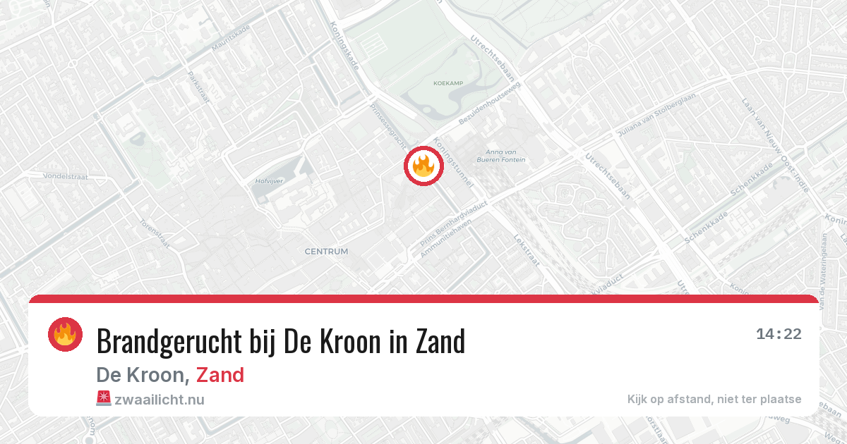 Brandgerucht bij De Kroon in Zand — 24 mei 2026