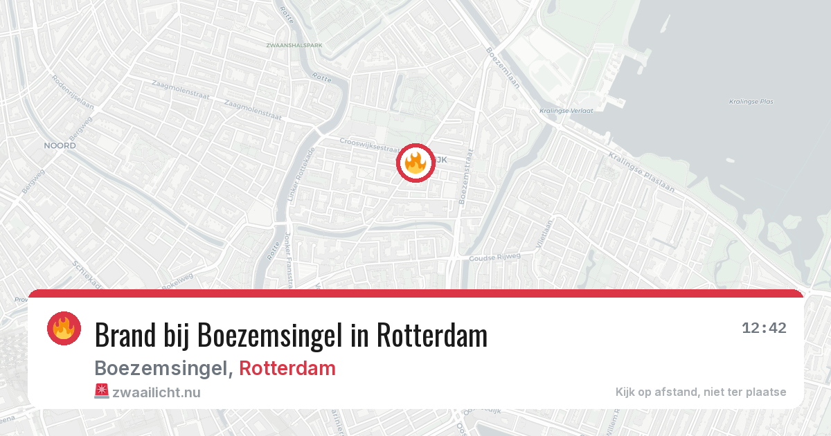 Brand bij Boezemsingel in Rotterdam — 15 jul 2026
