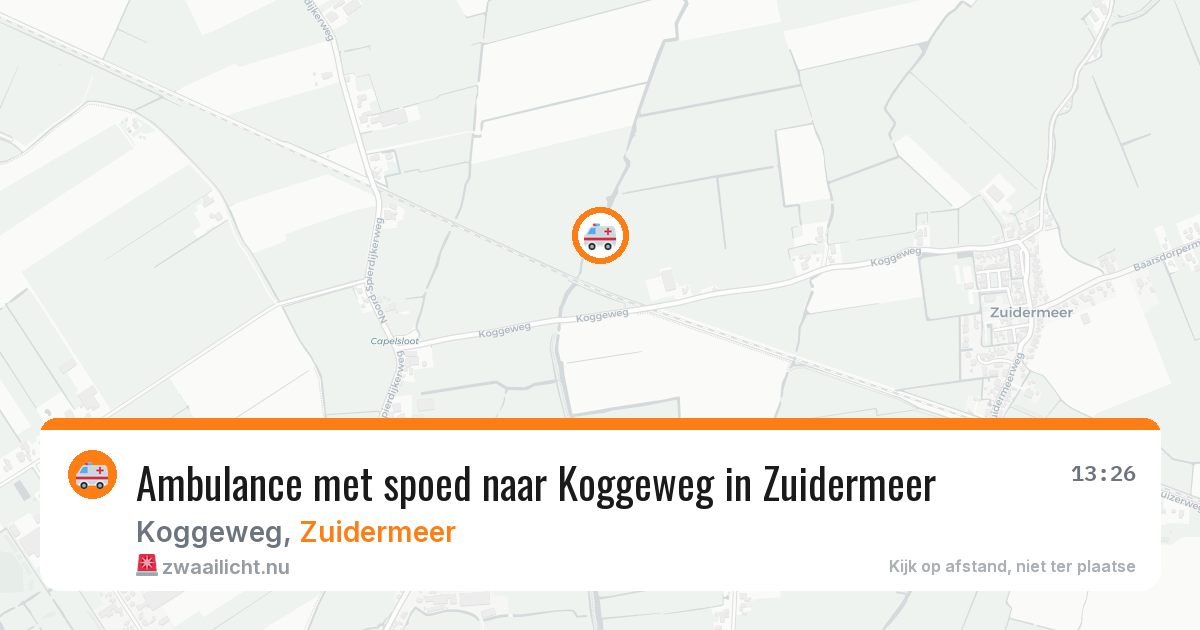 Ambulance met spoed naar Koggeweg in Zuidermeer — 23 mei 2026