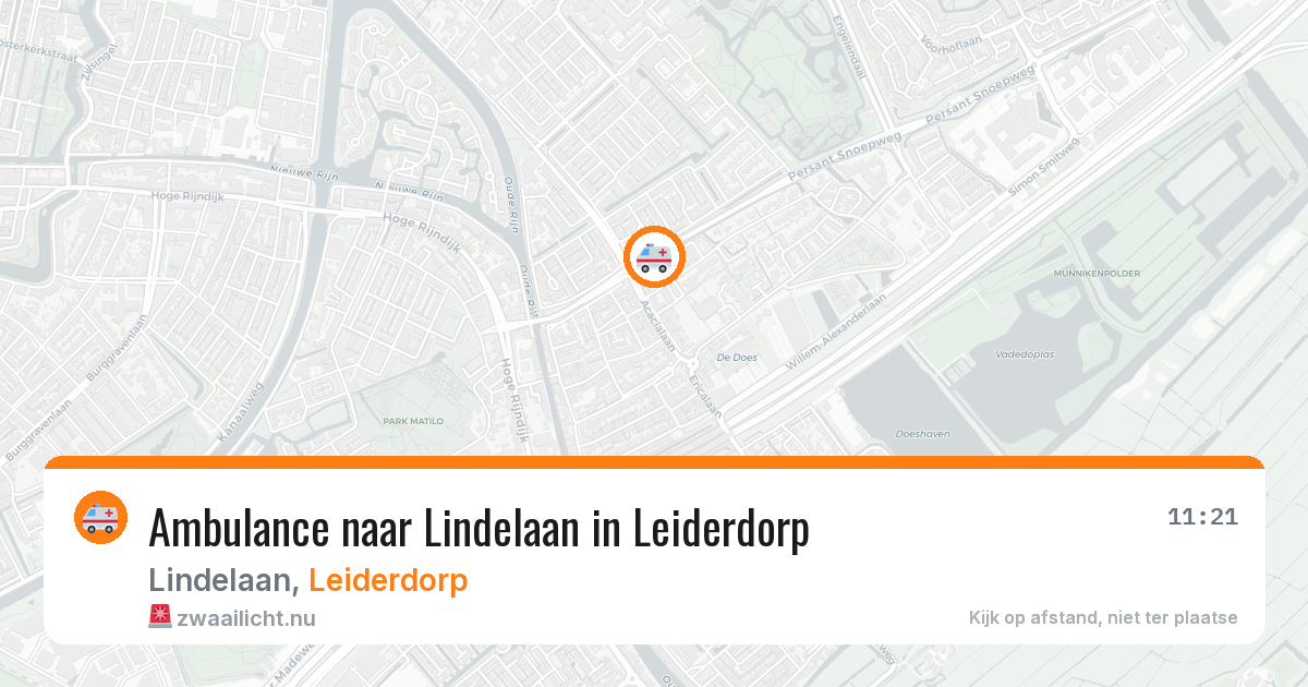 Ambulance naar Lindelaan in Leiderdorp — 22 jul 2026
