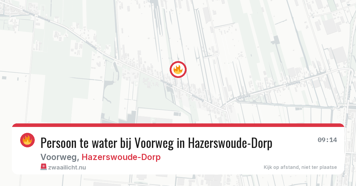 Persoon te water bij Voorweg in Hazerswoude-Dorp — 7 jun 2026
