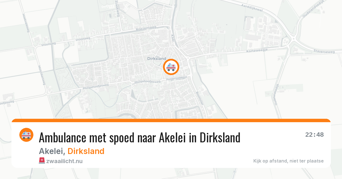 Ambulance met spoed naar Akelei in Dirksland — 18 mei 2026