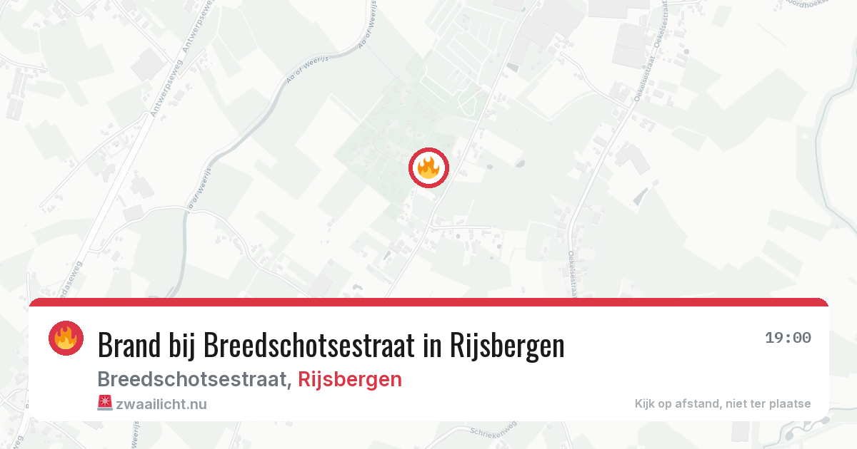 Brand bij Breedschotsestraat in Rijsbergen — 13 mei 2026