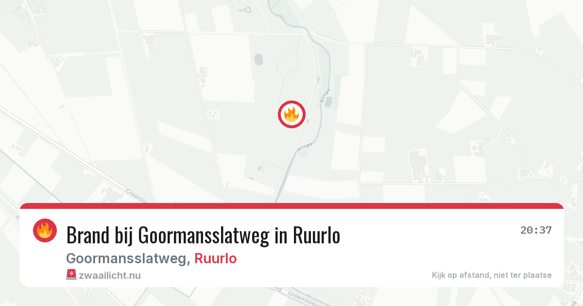 Brand bij Goormansslatweg in Ruurlo — 20 jul 2026