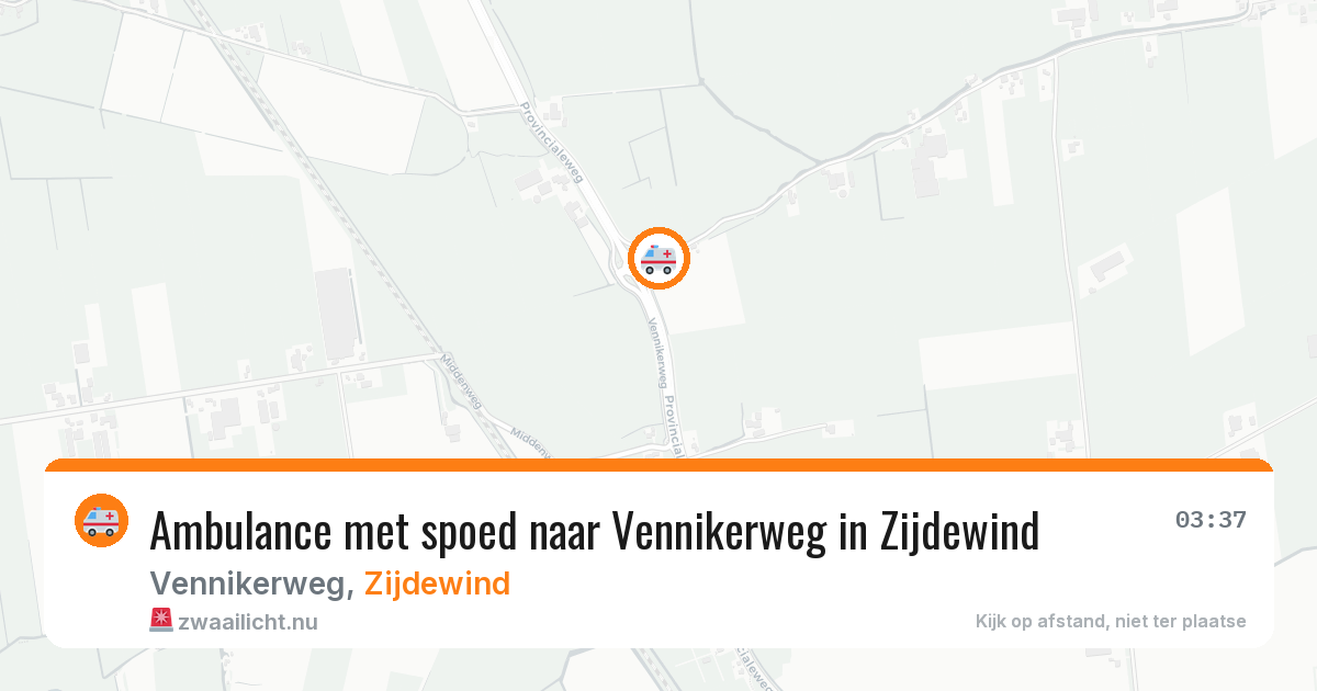 Ambulance met spoed naar Vennikerweg in Zijdewind — 8 jul 2026