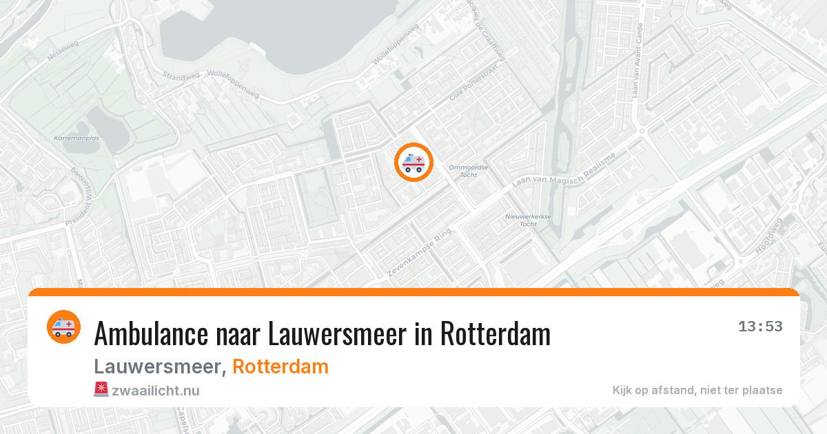 Ambulance naar Lauwersmeer in Rotterdam — 22 jul 2026