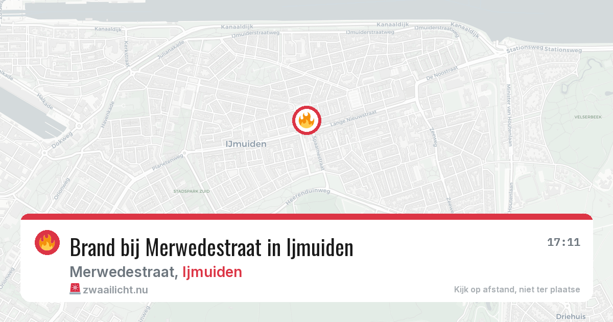 Brand bij Merwedestraat in Ijmuiden — 30 mei 2026
