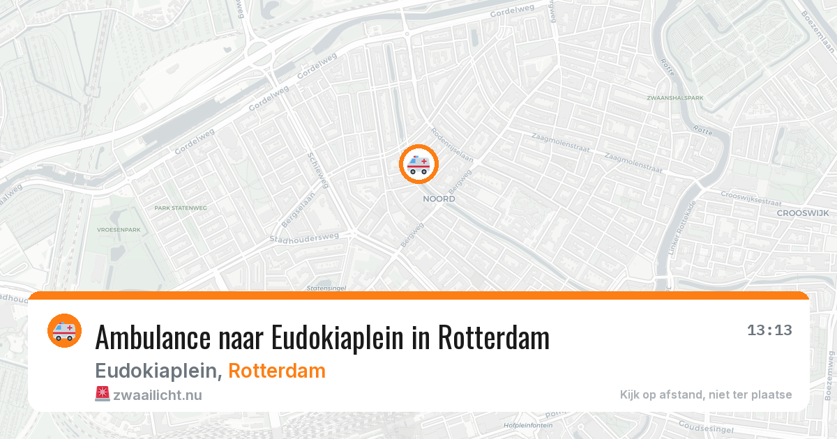 Ambulance naar Eudokiaplein in Rotterdam — 25 mrt 2026