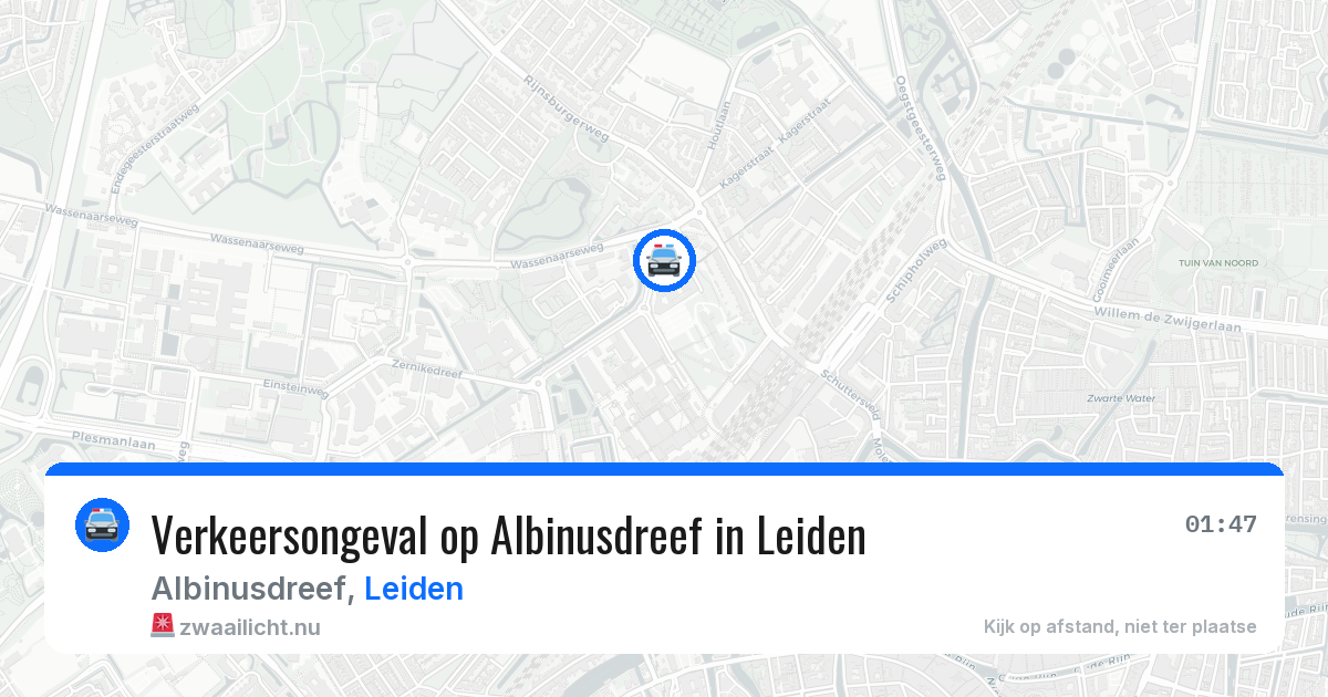 Verkeersongeval op Albinusdreef in Leiden — 22 mei 2026