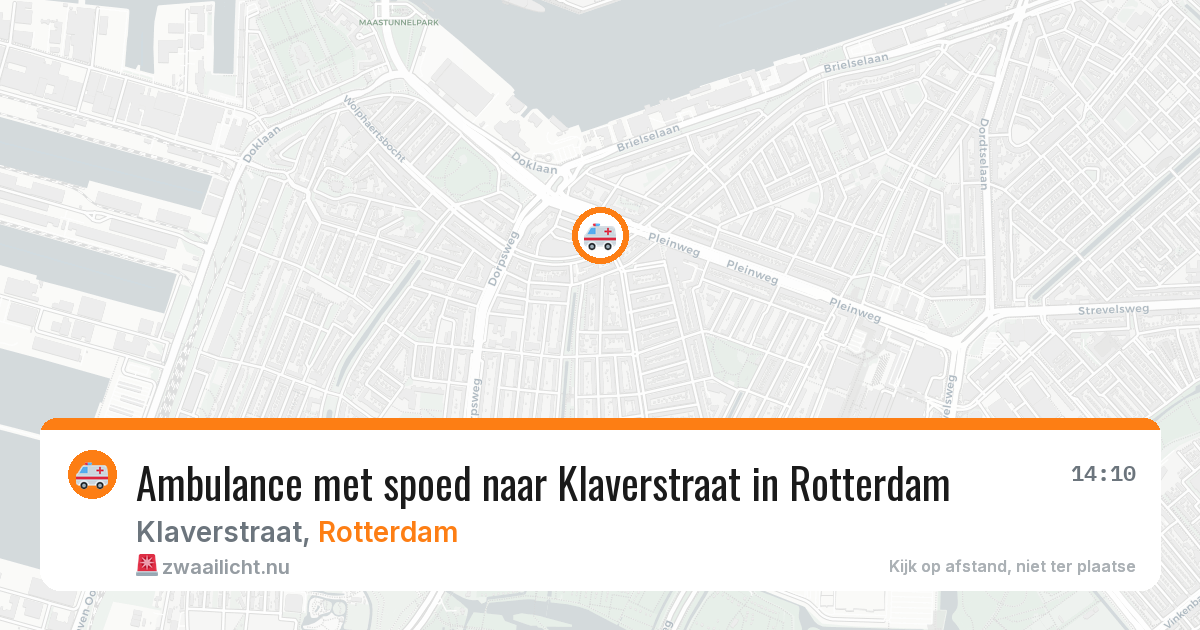Ambulance met spoed naar Klaverstraat in Rotterdam — 28 apr 2026