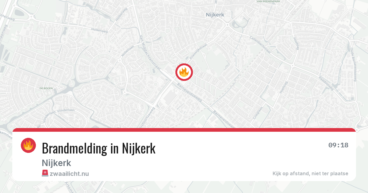 Brandmelding in Nijkerk — 16 jul 2026
