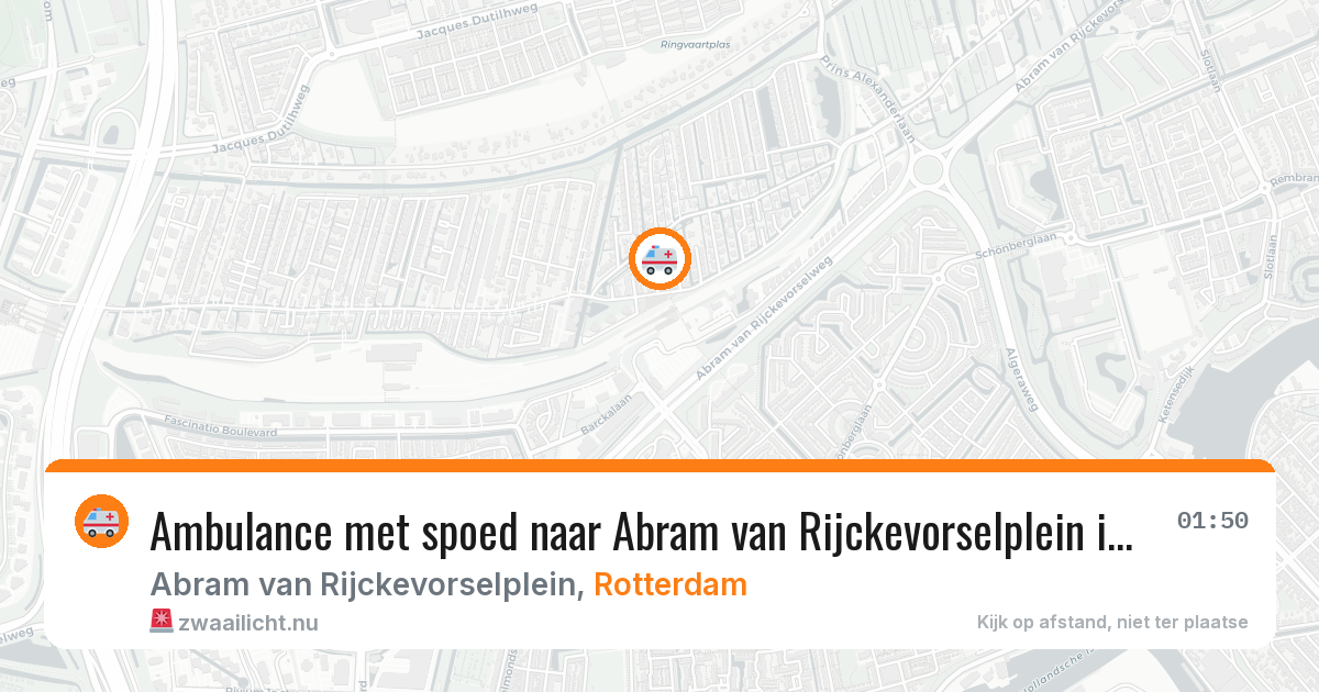 Ambulance met spoed naar Abram van Rijckevorselplein in Rotterdam — 14 jul 2026