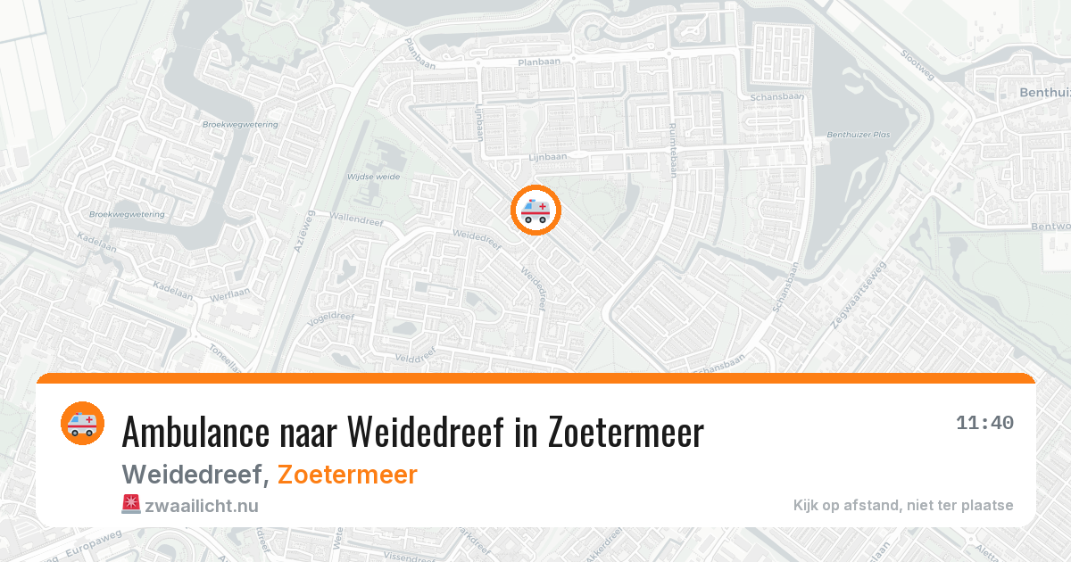 Ambulance naar Weidedreef in Zoetermeer — 6 mei 2026