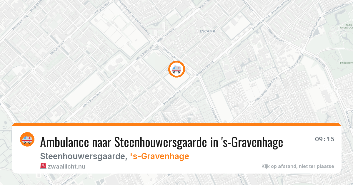 Ambulance naar Steenhouwersgaarde in 's-Gravenhage — 23 mrt 2026