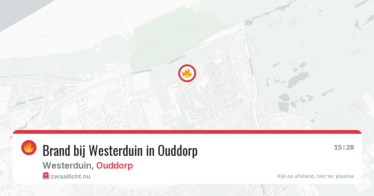 Brand bij Westerduin in Ouddorp — 23 mei 2026