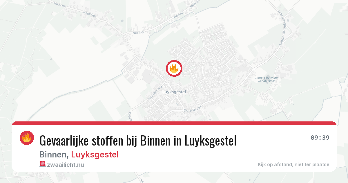 Gevaarlijke stoffen bij Binnen in Luyksgestel — 21 mrt 2026