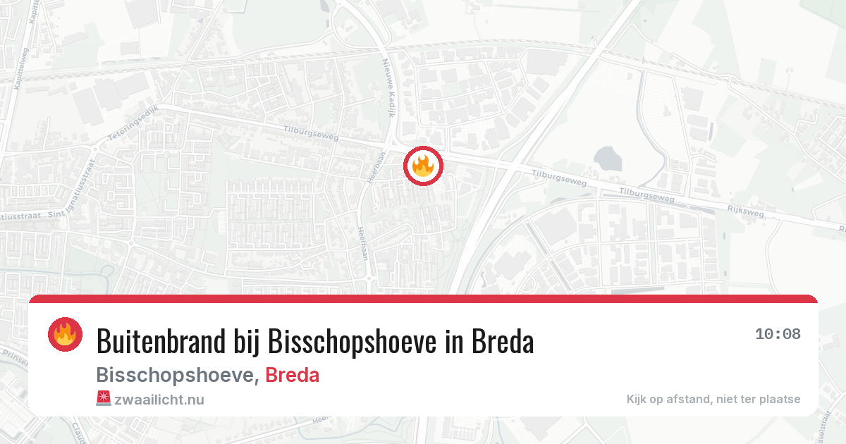 Buitenbrand bij Bisschopshoeve in Breda — 20 jul 2026