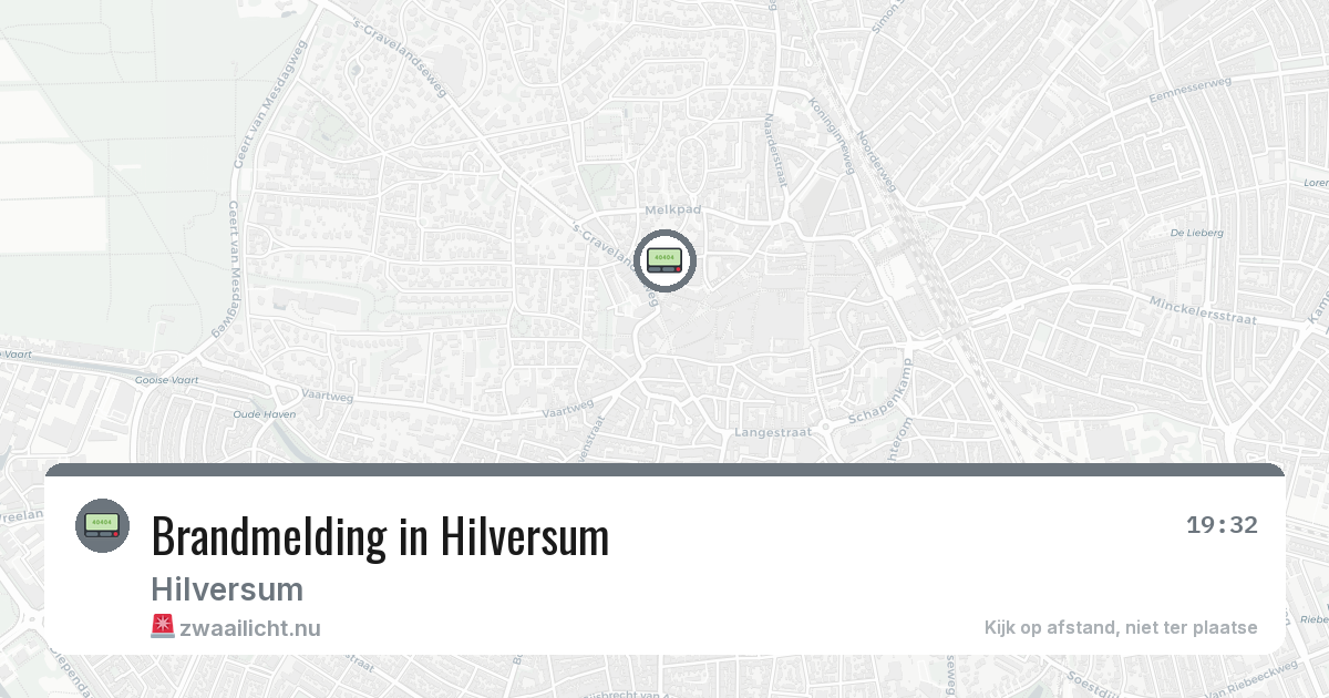 Brandmelding in Hilversum — 20 jul 2026