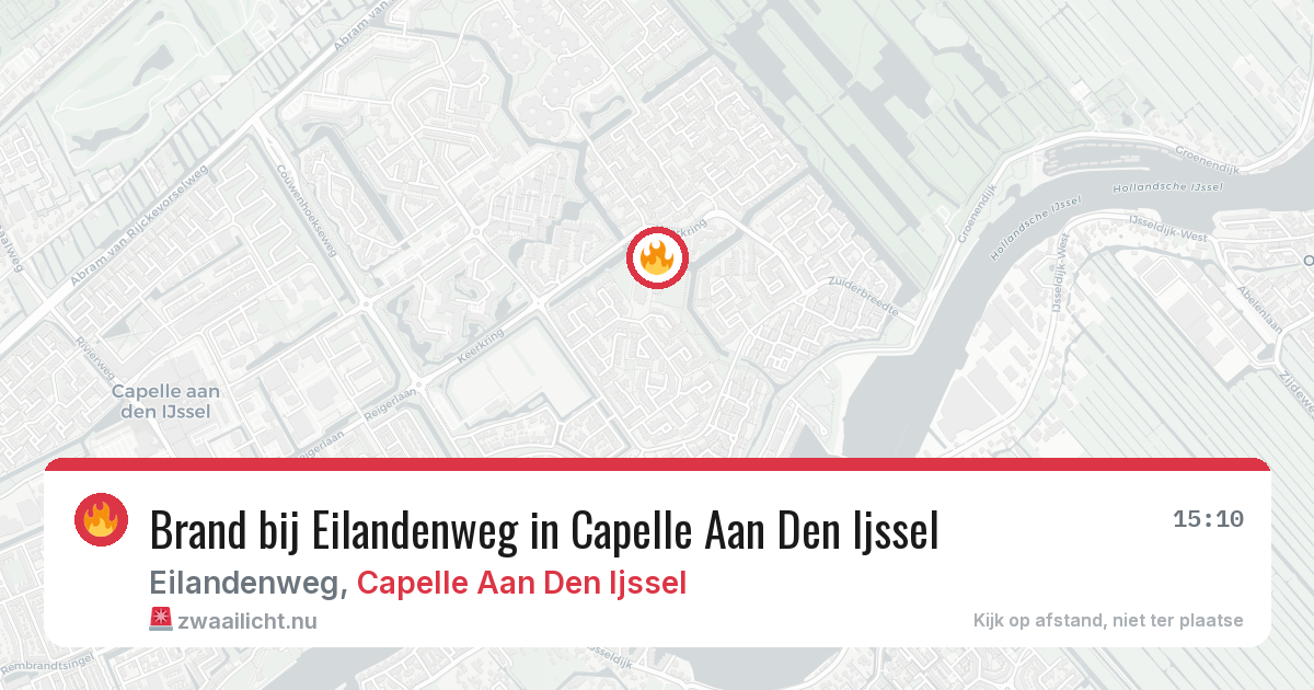 Brand bij Eilandenweg in Capelle Aan Den Ijssel — 10 jul 2026