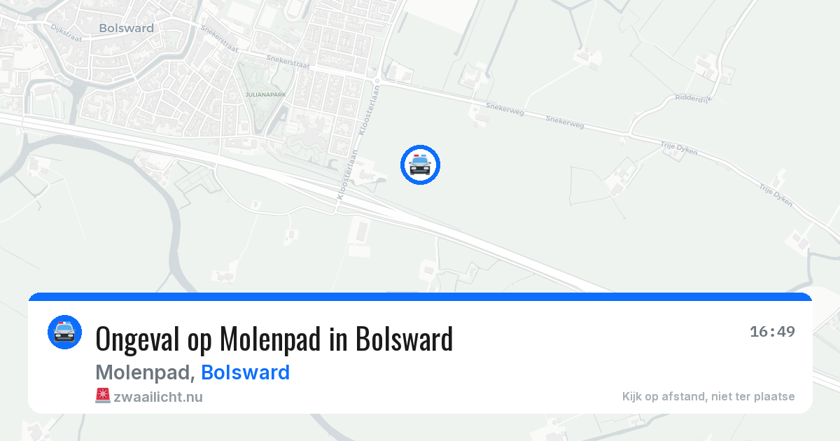 Ongeval op Molenpad in Bolsward — 25 apr 2026