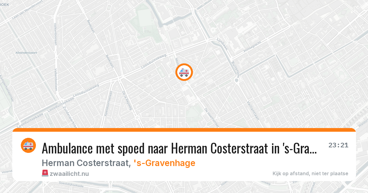 Ambulance met spoed naar Herman Costerstraat in 's-Gravenhage — 21 jan 2026