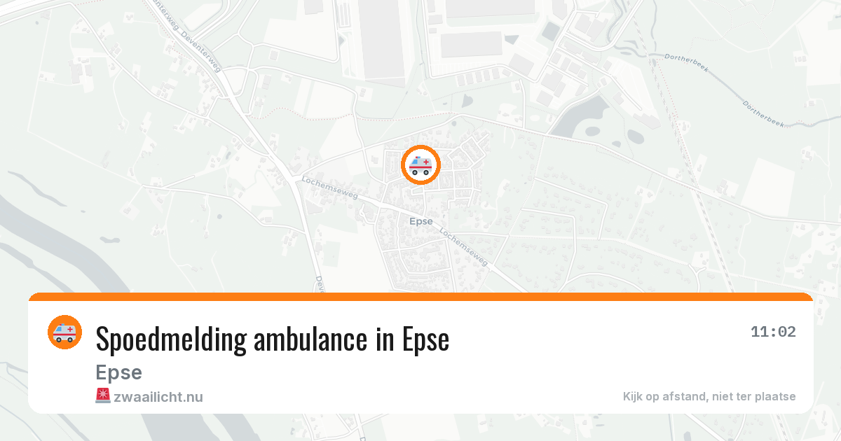 Spoedmelding ambulance in Epse — 19 apr 2026