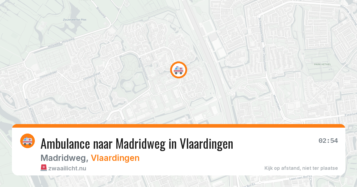 Ambulance naar Madridweg in Vlaardingen — 12 mei 2026