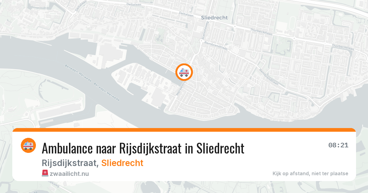 Ambulance naar Rijsdijkstraat in Sliedrecht — 18 jul 2026