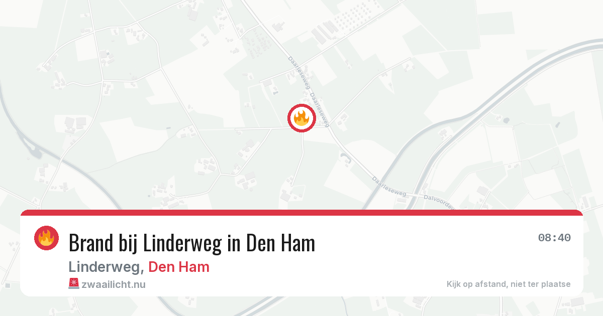 Brand bij Linderweg in Den Ham — 6 jun 2026