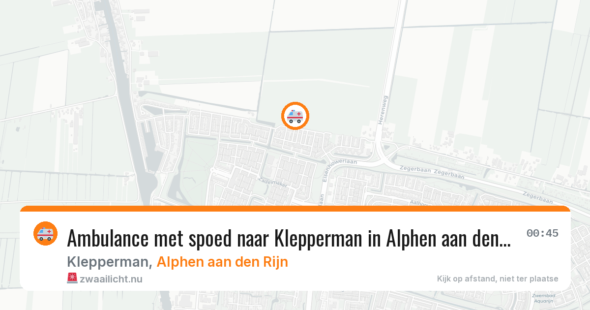 Ambulance met spoed naar Klepperman in Alphen aan den Rijn — 11 mei 2026