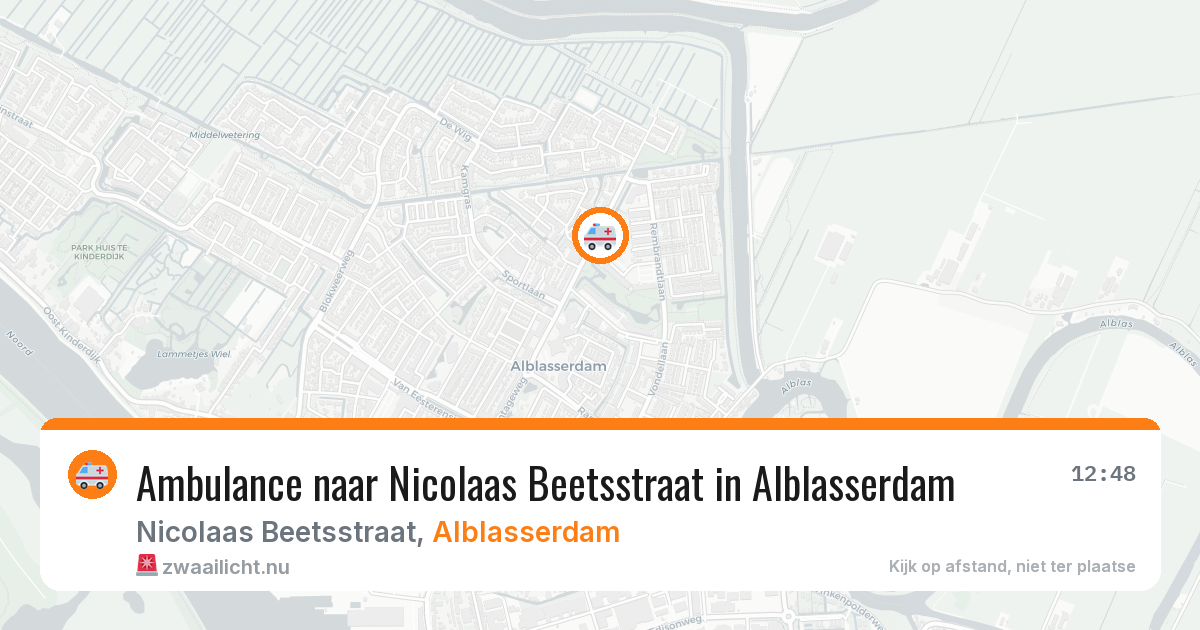 Ambulance naar Nicolaas Beetsstraat in Alblasserdam — 5 jun 2026
