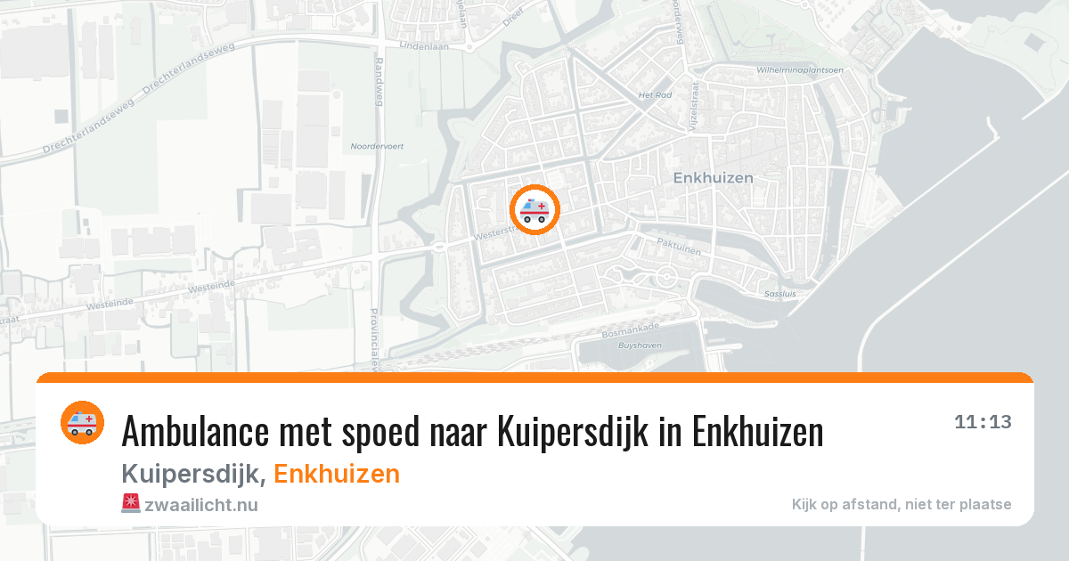 Ambulance met spoed naar Kuipersdijk in Enkhuizen — 21 jan 2026