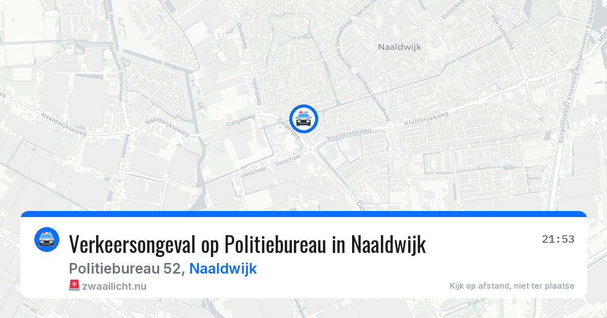 Verkeersongeval op Politiebureau in Naaldwijk — 24 jul 2026