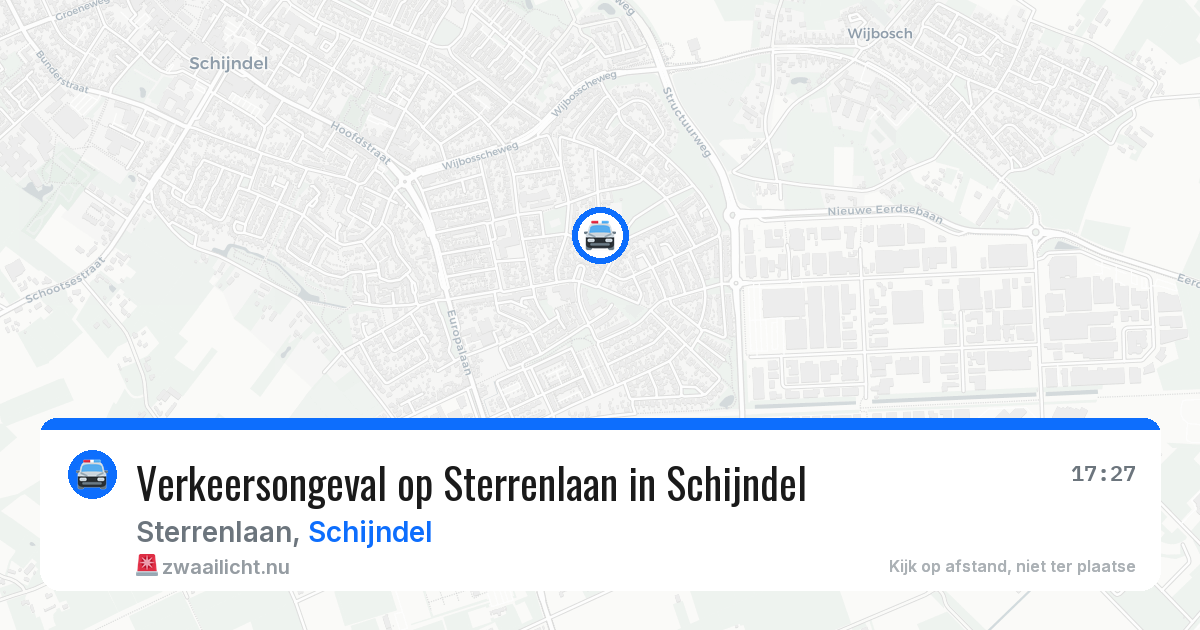 Verkeersongeval op Sterrenlaan in Schijndel — 21 mrt 2026