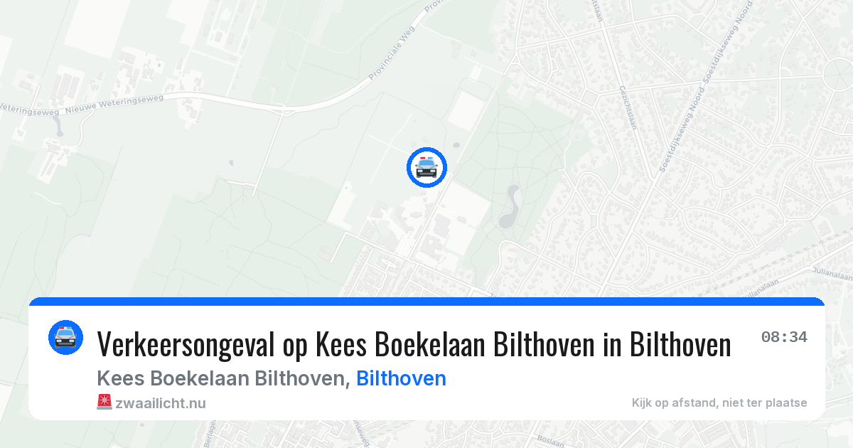 Verkeersongeval op Kees Boekelaan Bilthoven in Bilthoven — 9 mei 2026