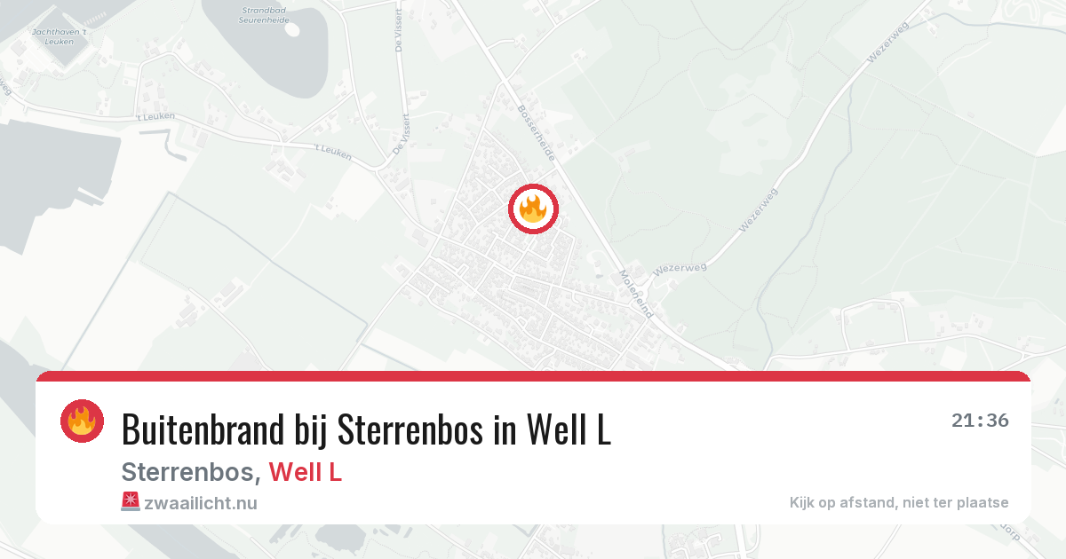 Buitenbrand bij Sterrenbos in Well L — 16 feb 2026