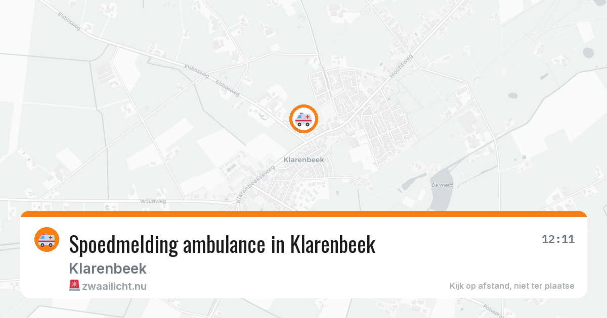 Spoedmelding ambulance in Klarenbeek — 24 mrt 2026