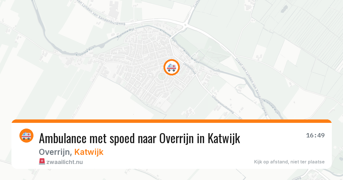 Ambulance met spoed naar Overrijn in Katwijk — 26 jan 2026