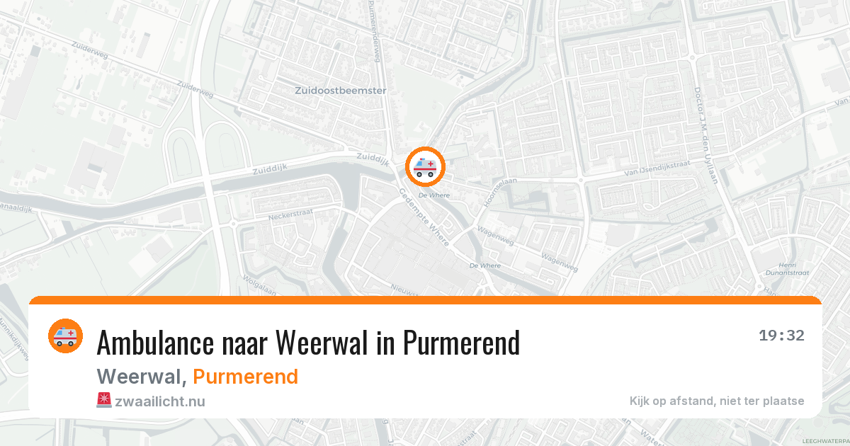 Ambulance naar Weerwal in Purmerend — 21 jul 2026