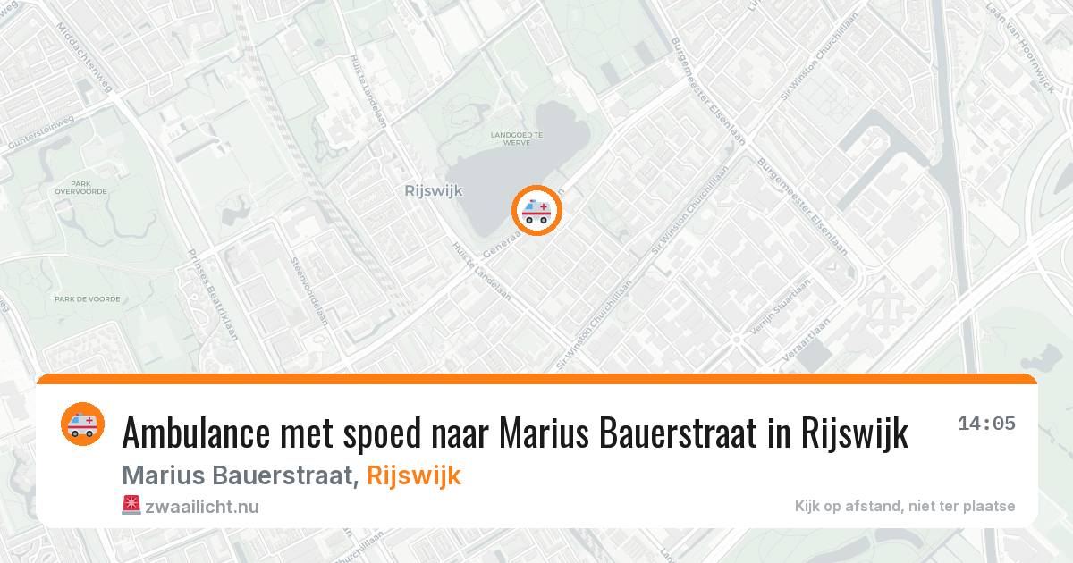 Ambulance met spoed naar Marius Bauerstraat in Rijswijk — 20 jul 2026